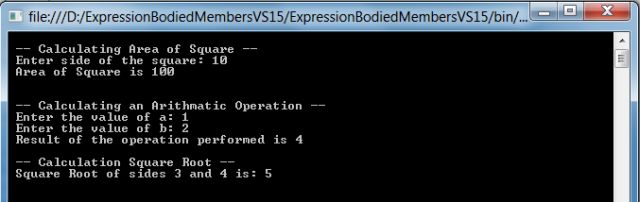 VS15 Output